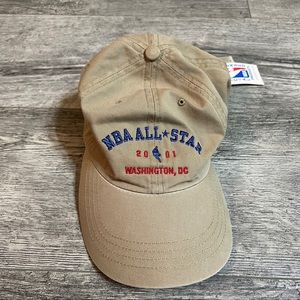 NEW NBA All Stars 2001 Washington DC Dad Hat Beige Baseball Hat Basketball